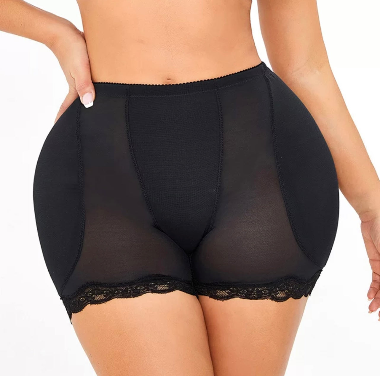 Curve short - 1 (low waist) hip/ butt pad with lace – Official BBL Shapewear