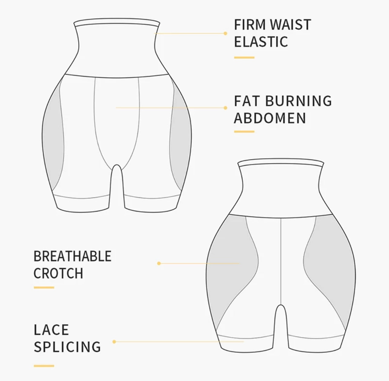 Our shapewear was designed to enhance your curves without any long term commitment, or risk that come with undergoing surgery.